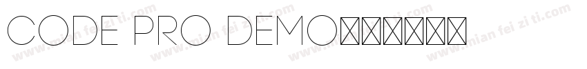 Code Pro Demo字体转换